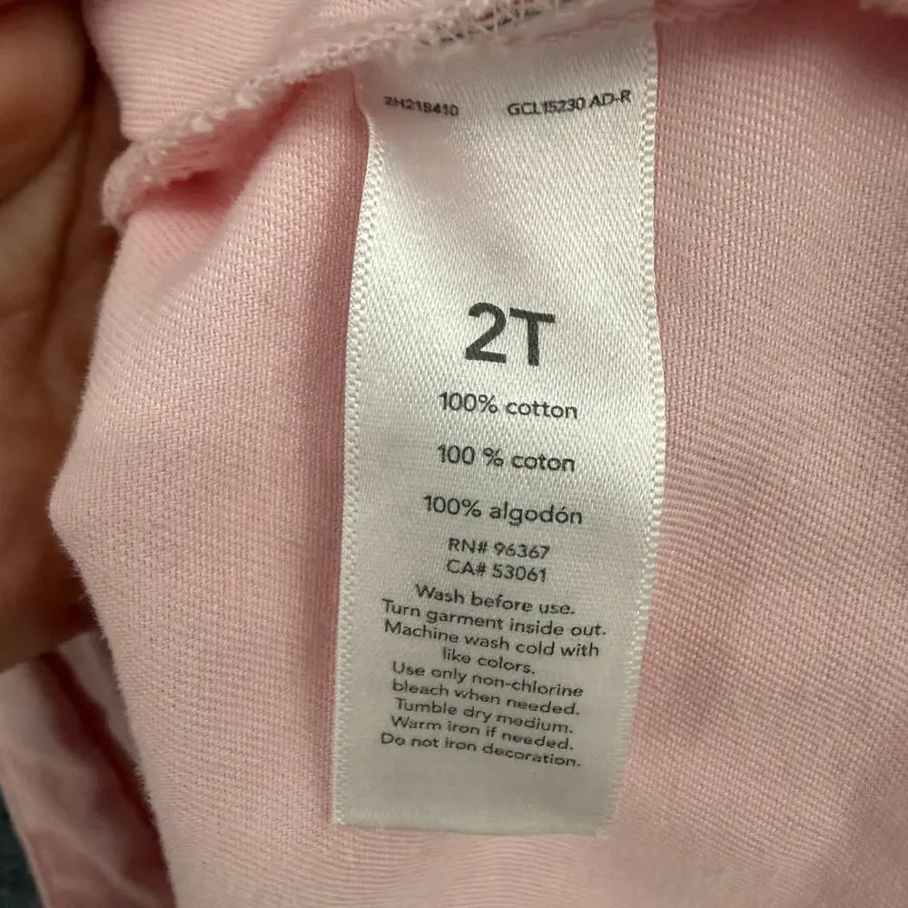 Osh Kosh Girls Cotton Anorak Jacket Size 2T Pink Lightweight Unlined Hooded
